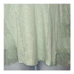 Anthropologie  Lilka Mint Green Knit Tank Top Lace Ruffle Trim Small Photo 6