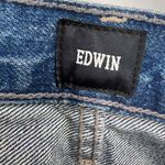Edwin Jeans Kali Ankle Indigo Button Fly Ankle Vintage Straight Womens 26 New Blue Photo 7