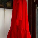 Alice + Olivia  Vibrant poppy Red Halter Mini Dress Photo 3