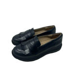 ZARA Top Grade Leather Black Fringe Platform Loafers Size 36 / US 5.5 Photo 2