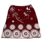 Petite Sophisticate 90s Y2K Women’s Mesh Skirt Floral Overlay Fairy WhimsiGoth Burgundy Size Small Photo 5