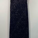 Vintage 90's DW3 Women's Illusion Velour Floral Sleeveless Maxi Dress Size 8 Photo 2
