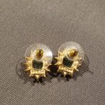 Gold and Jewel Pendant Necklace and Earrings Set Photo 3