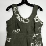 Lole ' Khaki Green Tie Dye Flowers Sleeveless Linen Blend Dress Women's Size 6 Photo 2