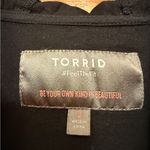 Torrid Women’s Plus Black Warm Up Hooded 100% Cotton Zip Photo 1