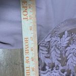 Lulus Lisa Marie Mauve embroidered sleeve blouse Size Small Photo 7