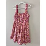 Band Of The Free Floral Mini Corset Dress Size Large Bubble Pink Yellow NEW Photo 2
