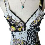 I.N. San Francisco Vintage Babydoll Chiffon Lace Patchwork Tank Top Y2K Mob Wife Photo 4