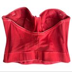 Cupid 38B American VINTAGE 90s Red Hand Dyed Elastic Pullover Bustier Size undefined Photo 4