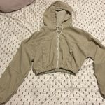 Corduroy Cropped Jacket Tan Size XS Photo 3
