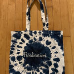 Realisation Par Blue and White Tie Dye Cotton Tote Bag Photo 0