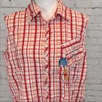 Disney  90's Vintage Plaid Winnie the Pooh
Sleeveless Top-14W Photo 1
