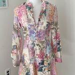 ZARA Blogger Fave Colorful Floral Long Sleeve Mini Dress Photo 0