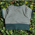 Aerie  Offline Green White Striped Cropped Workout Top Size Small Photo 1