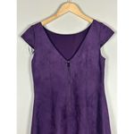 Vince Camuto Purple Faux Suede Cut Out Hem Dress Photo 3