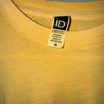 Optimist Yellow long sleeve tee with pink lettering Size M Photo 3