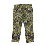 Tommy Hilfiger ‎ Green Gold Paisley Cotton Blend Ankle Pants 12 Front Zip Photo 2