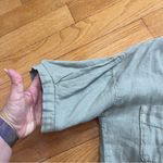 ZARA Green Cropped Relax fit Boxy Button Down Linen Shirt summer slouchy Sz XL Photo 8