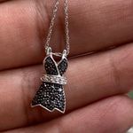 10kt White Gold Dress Pendant With 18" Chain Photo 3