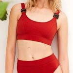 Else Mare High Waist Bikini Swim Bottoms Paprika Red Women’s Size 6 Beach Summer Photo 0