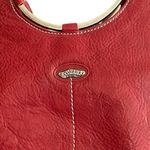 Cuoieria Fiorentina Red Leather Satchel Bag Round Handle Stylish Tote with strap Photo 1