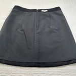Loft  Black Suede A-Line Skirt With Back Zipper in Size 6 Photo 8