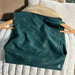 We Wore What  Forest Green and Beige Patterned Crop Top Photo 3