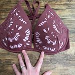Dark red/brown and light pink Bikini with Intricate Cutout Design top Brown Size undefined Photo 0