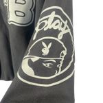 PacSun Playboy by  "Play With Me" Sweatshirt M Black Cream Pullover Crewneck Logo Photo 4