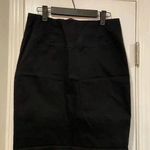 Grass Collection  Black Cotton Stretch Mini Pencil Skirt Back Slit Zip Size 9 Photo 0
