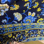 Susan Graver  Weekend Size 2X Button Front Tunic Blouse Floral Blue Kimono Boho Photo 3