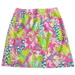 Lilly Pulitzer  Vintage White Label Under The Sea Tropical Skirt 2 Women’s Pink Photo 0