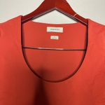 Aritzia  Babaton burnt orange elastic long sleeve crop top sz M Photo 6