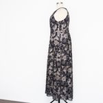 Betsy and Adam . Plus Size Layla Halter Top Foil Print Gown. Photo 5