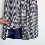 Vintage Lord & Taylor Petites Women’s Houndstooth Plaid Casual Skirt Size 8P Black Photo 4