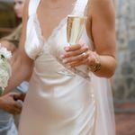 Reformation Chania Ivory Silk Dress L Photo 3