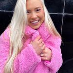 SheIn Pink Fluffy Jacket Silk Lined Photo 0