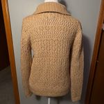 Joie  Brown tan Crochet Collar Button Front Cardigan Sweater Top Size S Photo 4