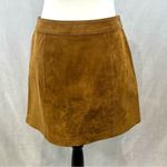 RD Style 100% leather brown snap button skirt size medium NWOT Photo 3