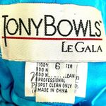 Tony Bowls Strapless Sweetheart Rhinestone Evening Long Gown Blue Size 6 Prom Photo 9