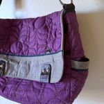 Fossil  Key Per Purple Quilted Messenger Crossbody Bag Purse Tote Photo 4