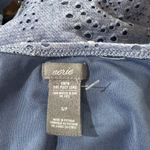 Aerie  Light Blue Laser Cut Eyelet Crisscross Back One Piece Swimsuit Size S Photo 4