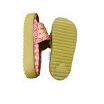 Adidas Platform Slides Women's Size 5 Orange Pink Geometric Print Comfort Photo 5