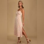 Lulus Timeless Touch Peach Floral Print A Photo 2