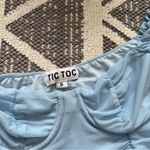 Tic Toc  blue mesh milkmaid‎ bustier top Photo 2