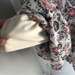 Olé by Koton white sleeveless floral maxi dress button front purple pink slit Photo 10