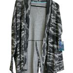 Coolibar Camo Lumaleo Sun Wrap Womens XL Gray Cardigan Open Outdoors Beach NWT Photo 0