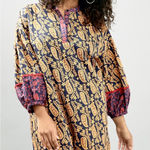 Sachin + Babi Celestine Paisley Print 3/4 Sleeve Tunic Shift Mini Dress Size XS Photo 0