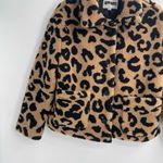 APPARIS Animal Print Leopard cheetah Faux Fur Fleece Teddy Jacket size xs Tan Photo 4