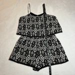 Women's Sleeveless Aztec Tribal Print Romper Size XXS Summer Festival Party Black Photo 9